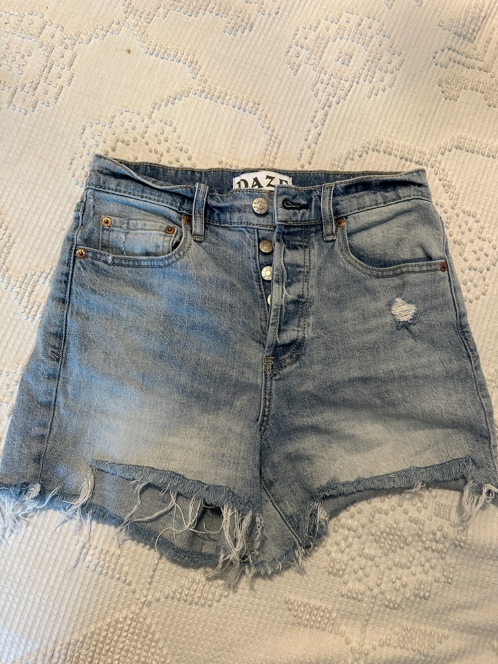 Daze Denim Women Bottom Line High Rise Vintage Short Size 26